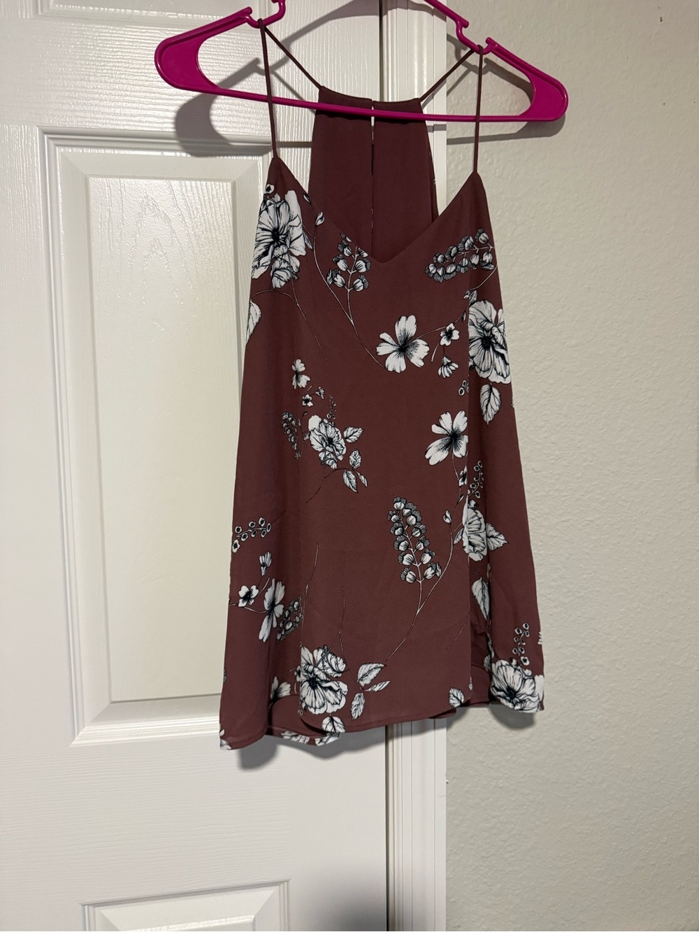 Express Mauve Floral Spaghetti Strap Cami
